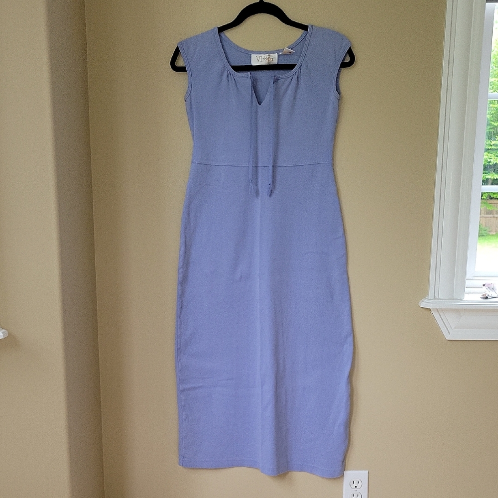 Vintage VIP Petites Lilac Blue Sleeveless Dress/Night Dress